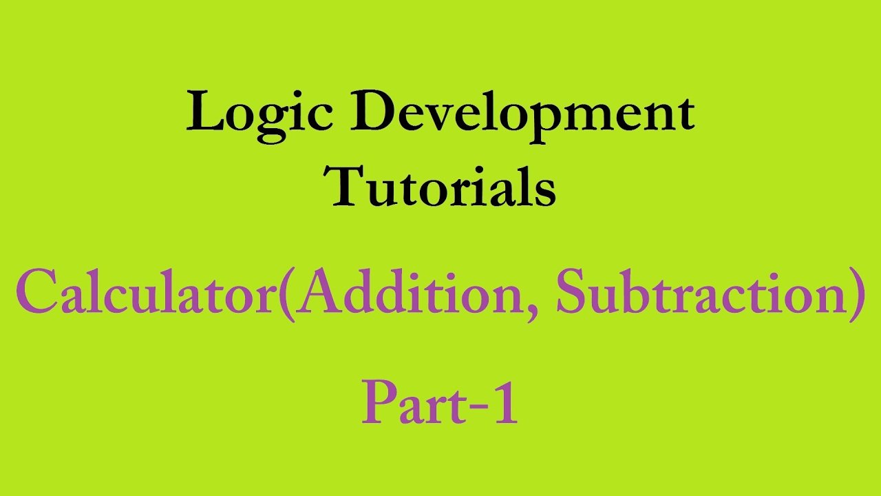 Embedded c tutorials for beginners logic development 1 basic