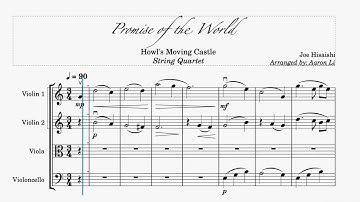 Promise of the World 世界の約束 (String Quartet) - Musescore Strings