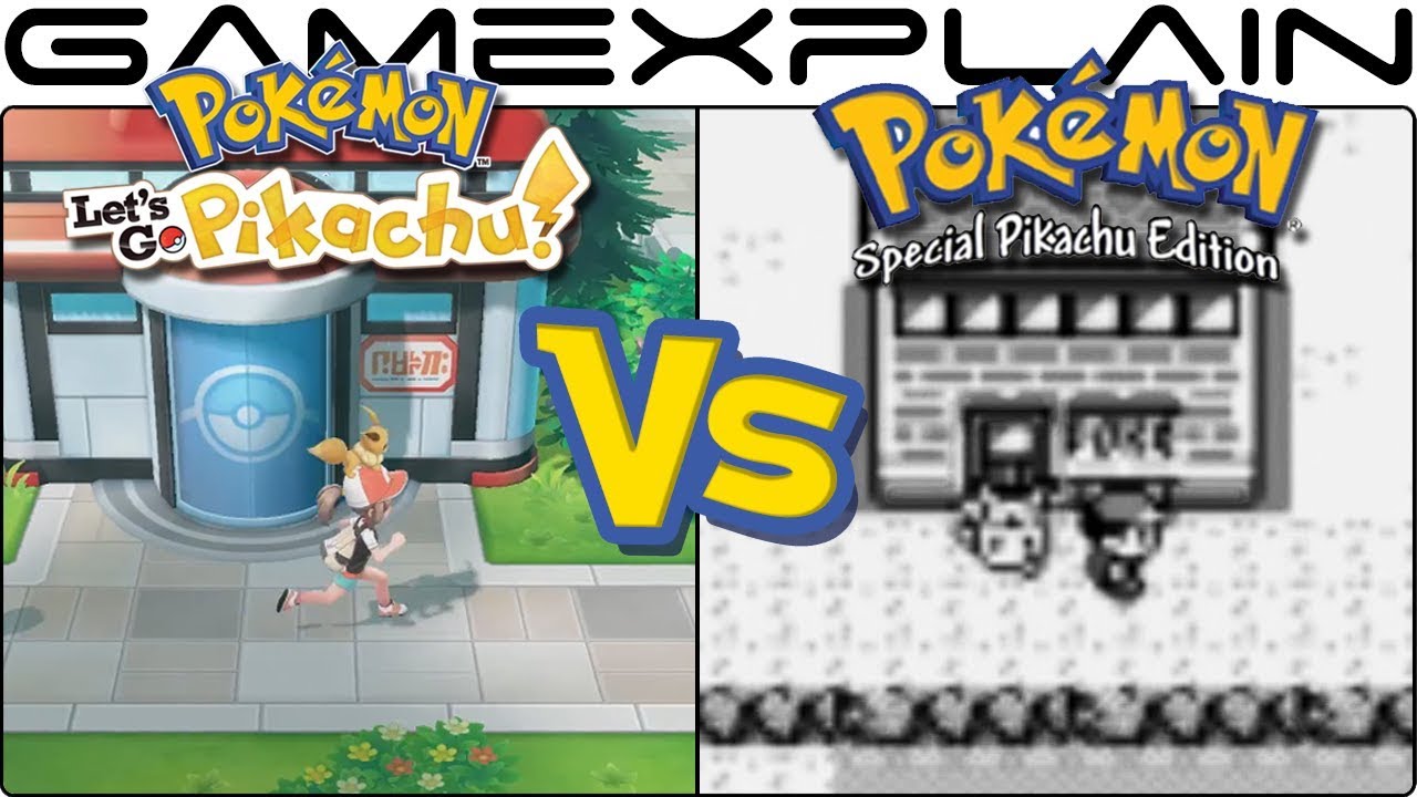 Pokémon Lets Go Pikachu Eevee Vs Pokémon Yellow Graphics Comparison Switch Vs Game Boy