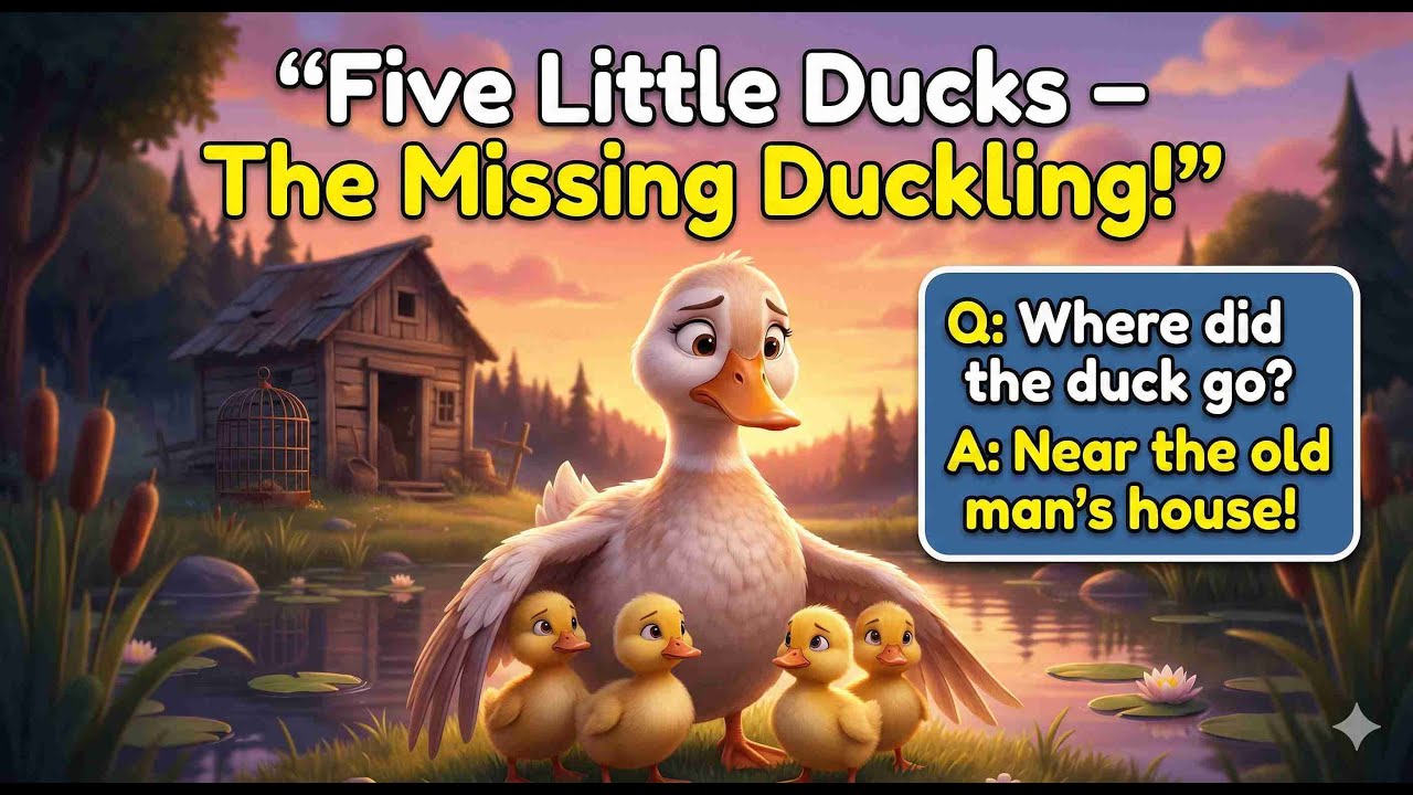 THE FIVE LITTLE DUCKS Full story, bedtime stories, Nursery Rhyme, Kids Storytime, Kids learning