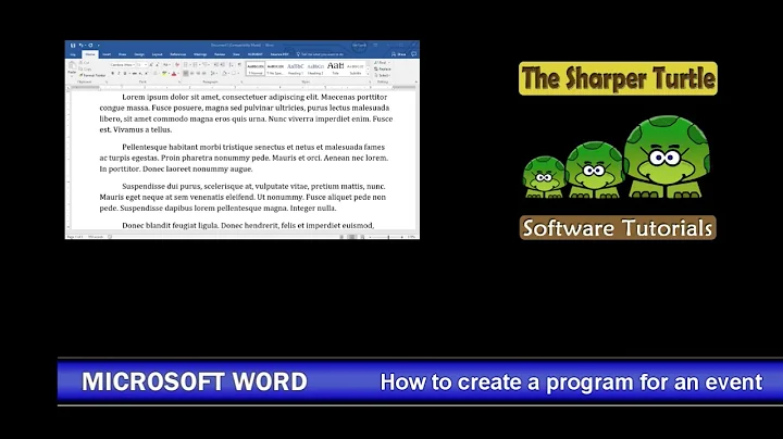 Microsoft Word - How to create a program for an event
