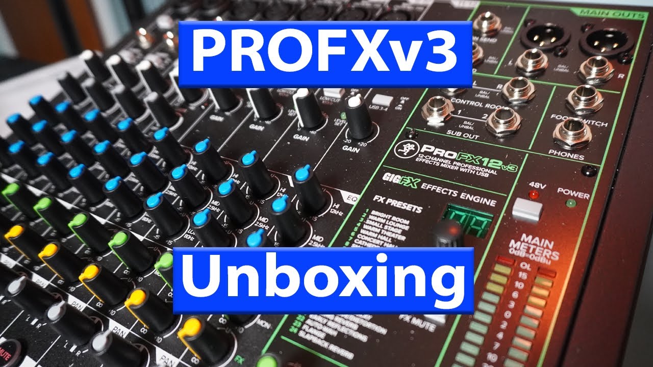 Mackie ProFX12v3 12-Channel Effects Mixer w/USB+7 Piece Drum Mic Kit ProFX12 v3 