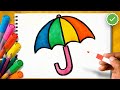 ¡Dibuja un Paraguas en Pocos Minutos! ☂️