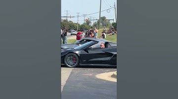 NEW c8 Zr1 leaving cars and coffee #automobile #speed #fast #speedmachine #c8corvette