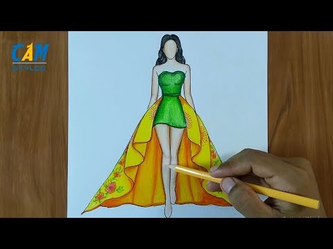 How to draw a beautiful girl dress drawing design easy for beginners drawing  clothes(outfits)designs | Drawing clothes, Dress drawing, Drawing for  beginners