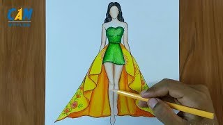 How to draw a fashion sketches like a fashion designer in 15 minutes 