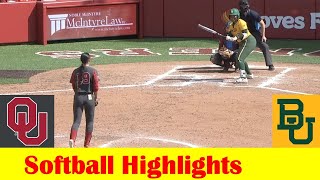 #19 Baylor vs #1 Oklahoma Softball Game 2 Highlights, March 23 2024