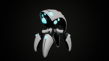 Nanobot Quadruped Robot | Autodesk Maya | Substance Painter | Showreel 2024