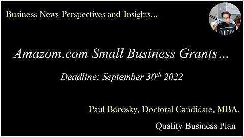 Amazon.com Small Business Grants... Deadline: Sept...