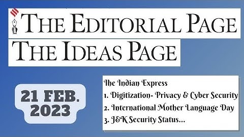 21st February 2023 | Gargi Classes The Indian Express Editorials & Idea Analysis | By R.K. Lata