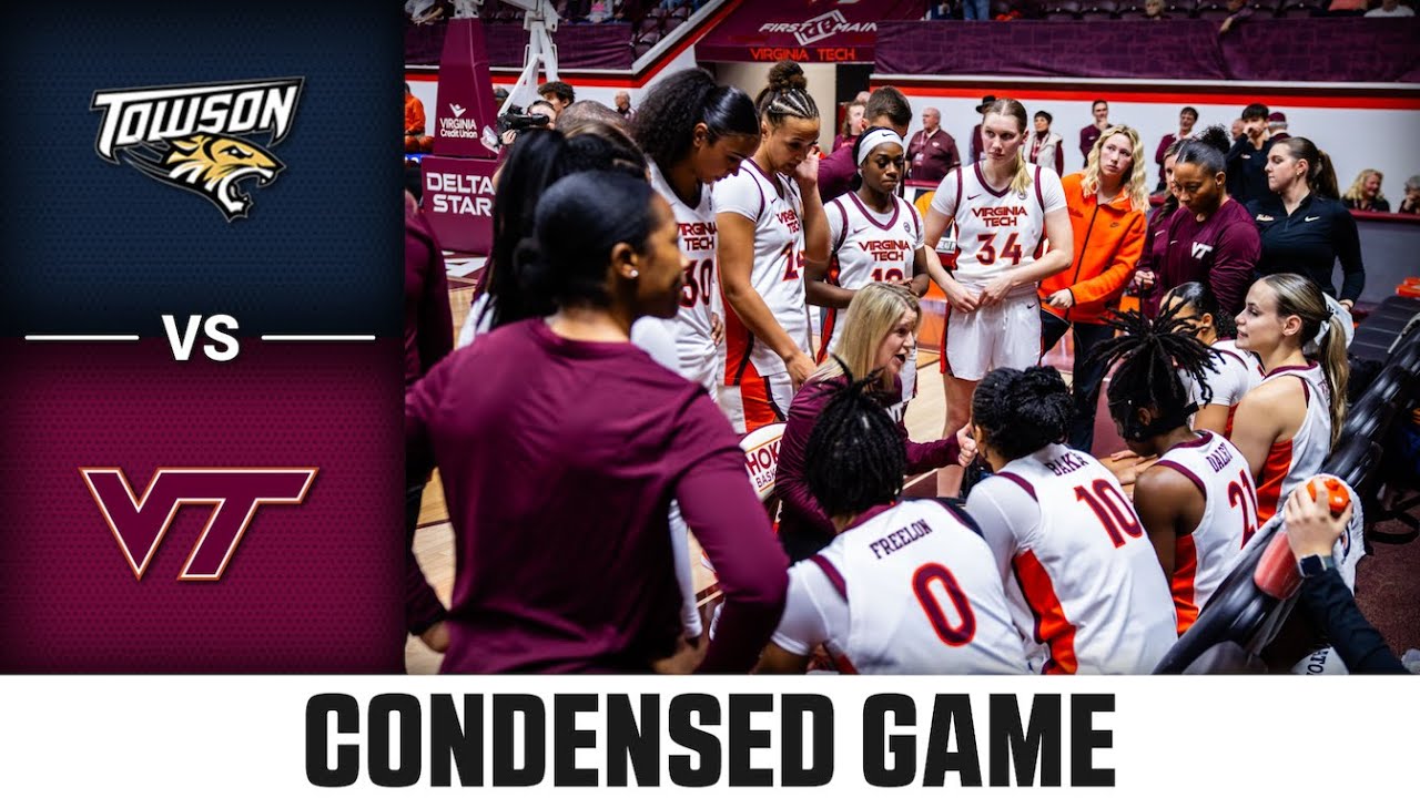 Towson vs. Virginia Tech Condensed Game | 2025-26 ACC Women’s Basketball