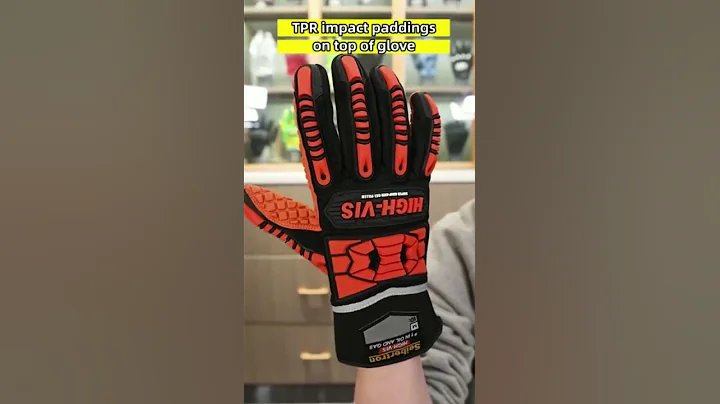 Seibertron HIGH-VIS SDXO2 safety gloves provide TPR impact paddings on top of glove breathability
