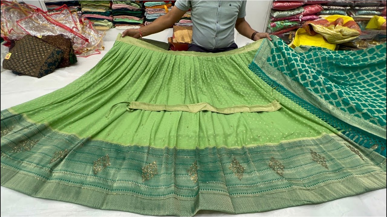 Chickpet Bangalore wholesale LehangasSingle piece courier available