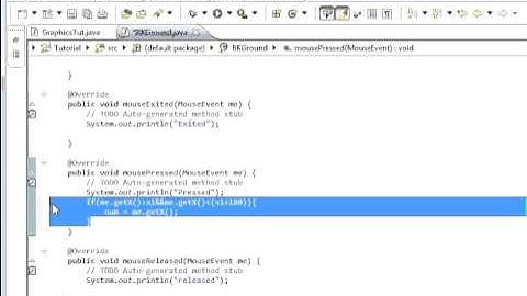 Java programming part 103 Graphics : Java Animation 6 MouseListener 2