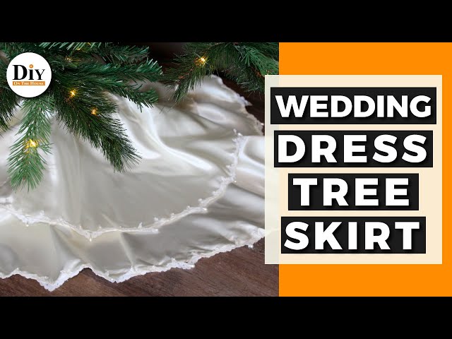 Make a Christmas Tree Skirt From a Wedding Dress - YouTube