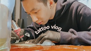 vlog // 紋身學徒的一天 ft. 和雨橋一起紋身