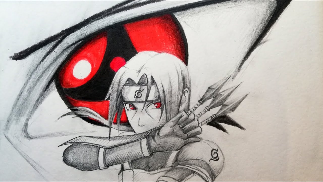 Hướng dẫn Vẽ Sharingan Itachi đẹp và chân thực