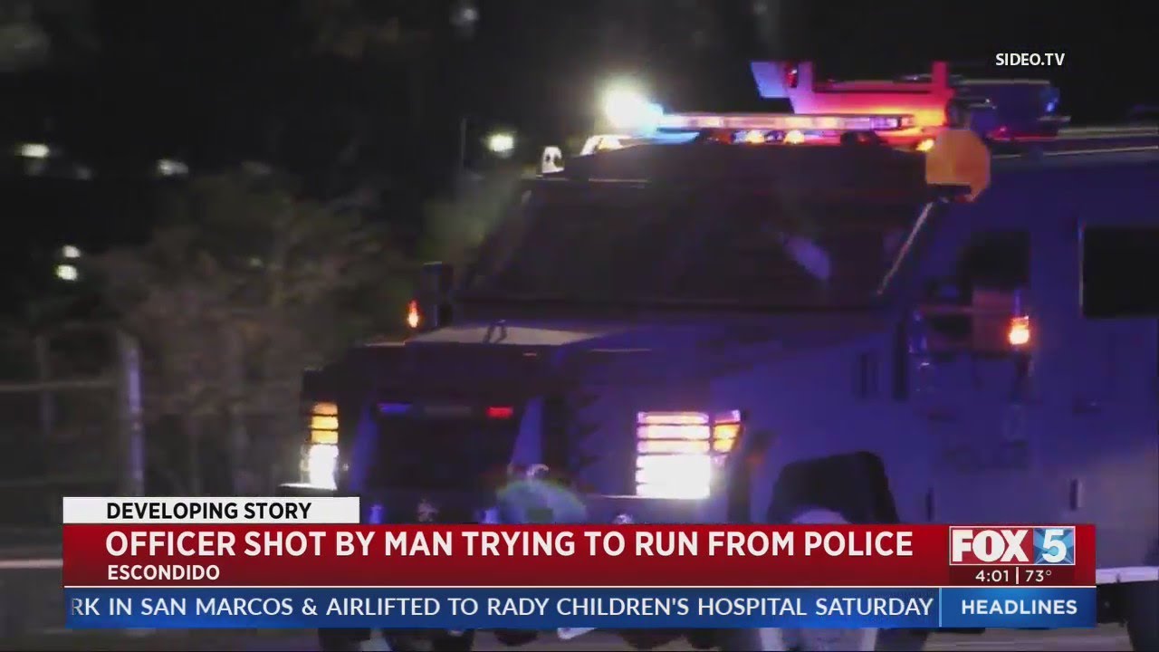 Escondido Officer Shot During Manhunt