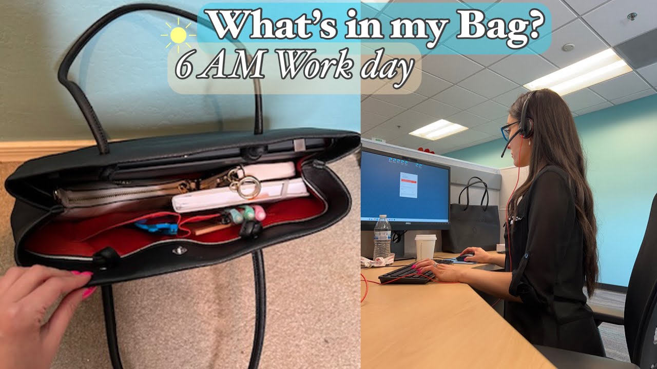 WHAT'S IN MY WORK BAG?! (7AM-6PM WORK DAY)