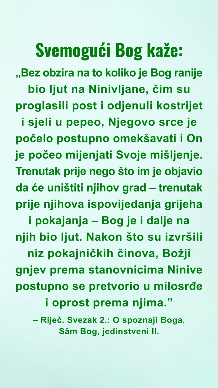Umiri se pred Bogom i čitaj Njegove riječi kako bi Mu se približio