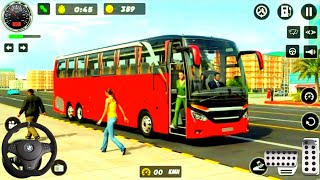 741 auto bus on road driving route sun game - bus driving duty screenshot 5