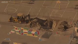 Sinkholes at Garrison Elementary School in Oceanside force 369 students to relocate schools
