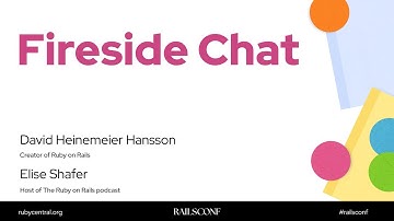RailsConf 2025 Fireside Chat with David Heinemeier Hansson with Elise Shaffer