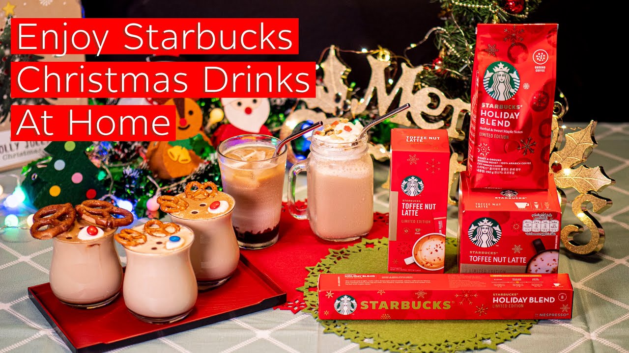 Make Your Own Starbucks Christmas Toffee Nut Latte \u0026 Holiday Blend At Home  - YouTube