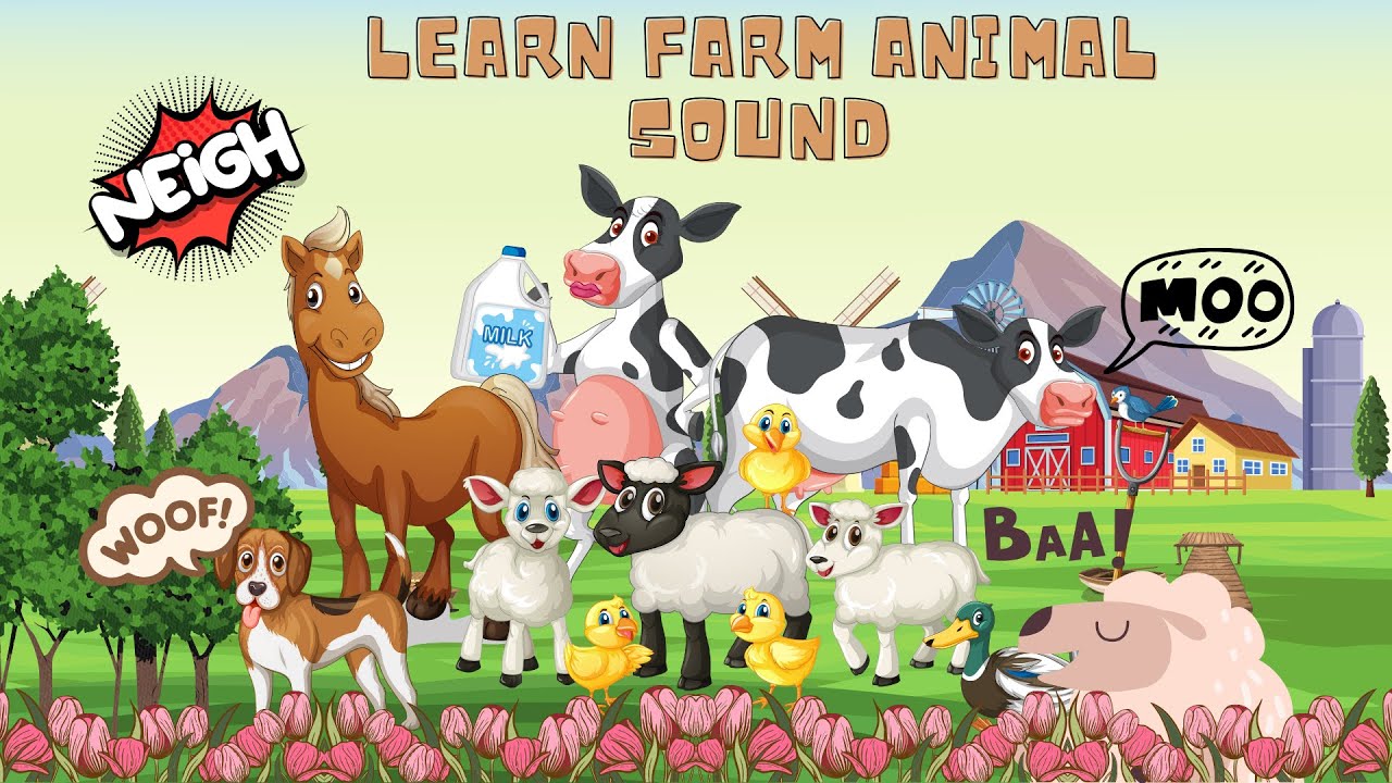 Farm Animal sound II learning for kids - YouTube