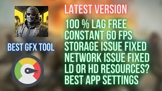 Lag, Network, Ping, Storage FIX + Constant 60 FPS + Best GFX TOOL for Call of Duty: Mobile