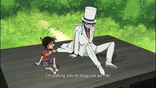 Conan asks Kid to disguise as Shinichi