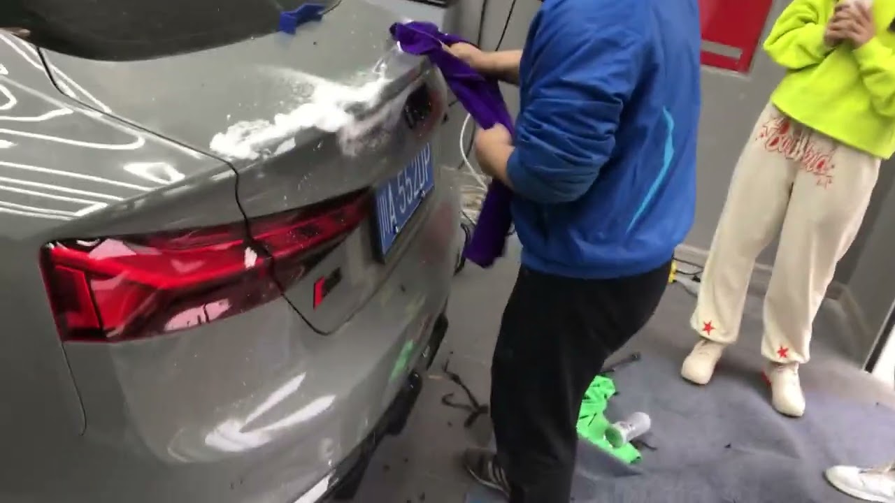 Audi S5 B9.5 2020 installation carbon fiber karbel style rear diffuser.