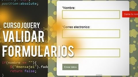 Curso jQuery | Validar formularios con jQuery 1