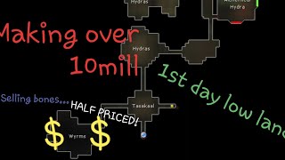 [OSRS]Wrym Task into Millions. Day 1 low land content.