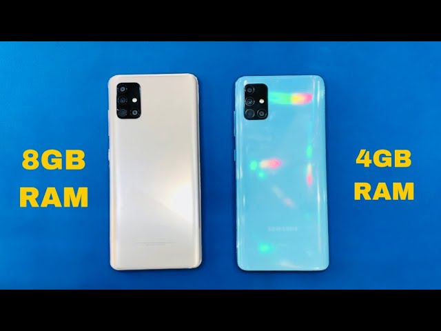 Samsung A51 Ram vs 8GB Ram - YouTube