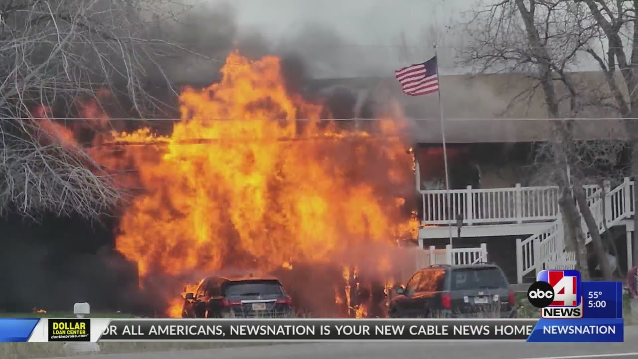 Massive fire destroys house garage