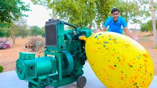 Monster Balloon VS Diesel Engine | क्या ये इंजन बड़े गुब्बारे को फाड  देगा?