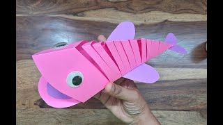 How to make a Moving Paper Fish l Fish craft l DIY Fish Origami Art