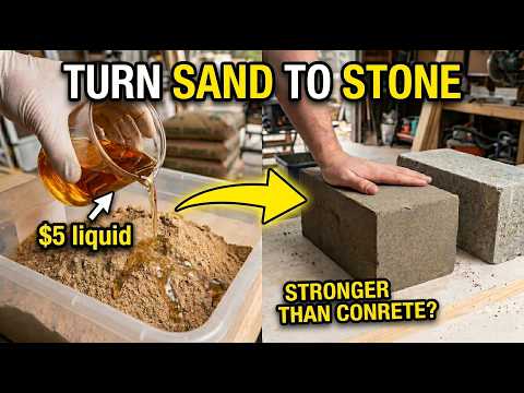 This Liquid Turns Sand Into Blocks Harder Than Concrete. The Cement Industry Buried It.