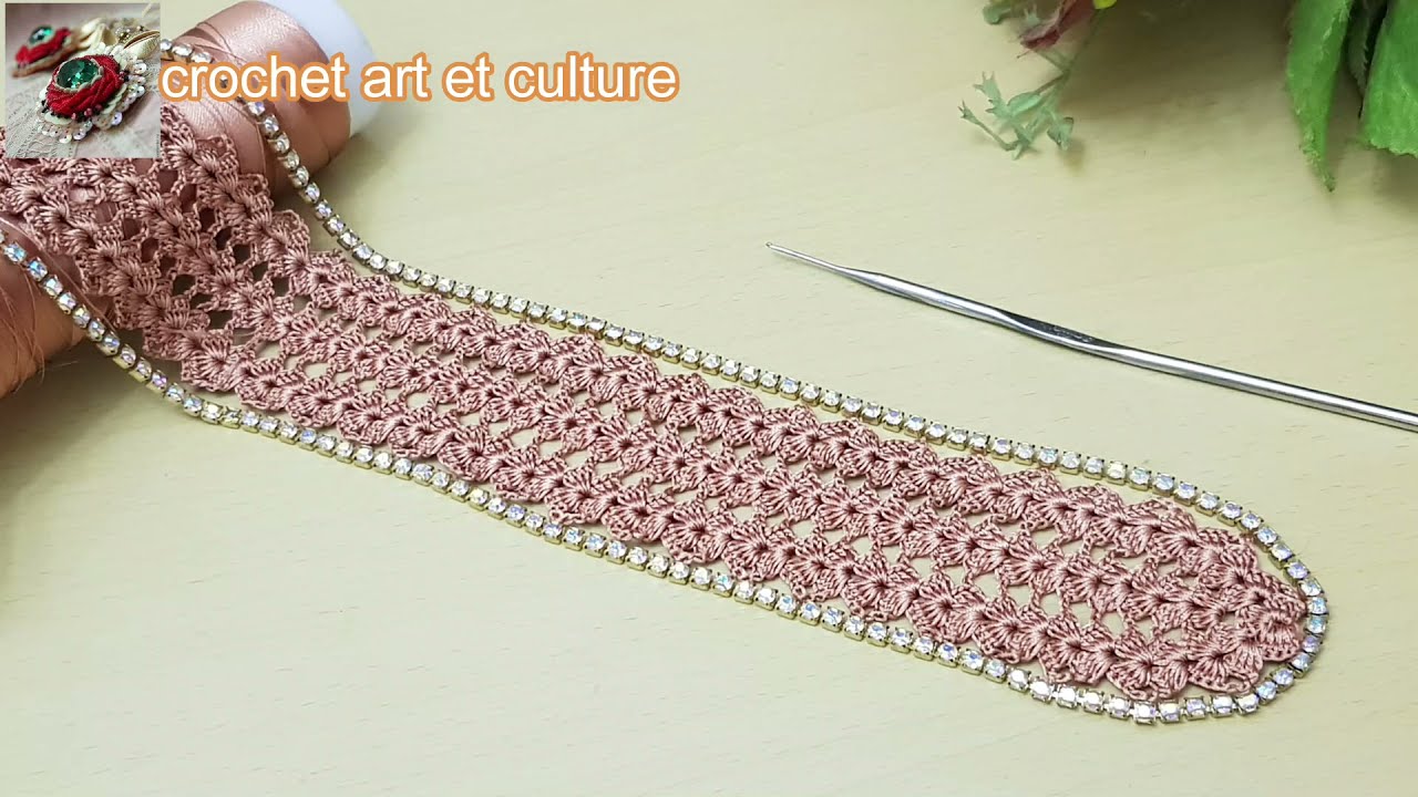 #كروشيه موديل الصدفة نص توق للقفطان المغربي سهل جدا لجميع المبتدئات