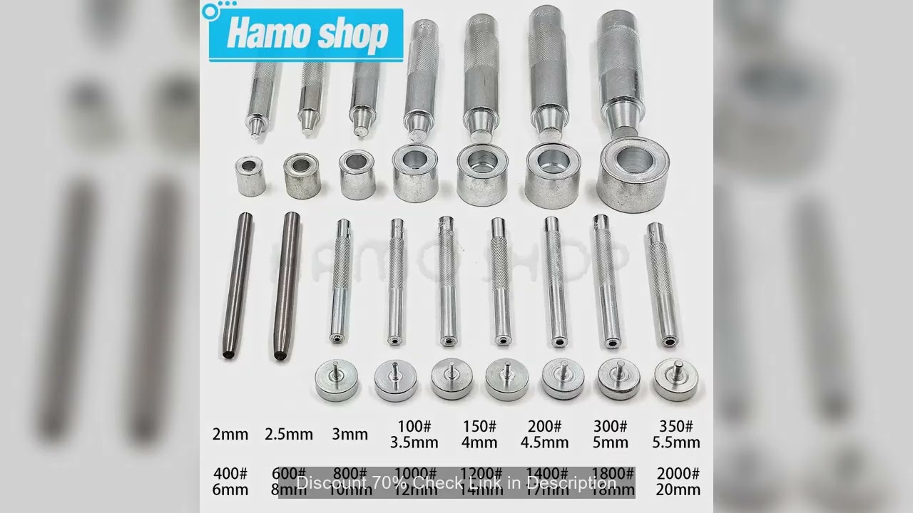 1 Set 2mm-25mm Eyelets Tool Metal Grommet Mold Tool Installation Grommet Carbon Steel High Quality D