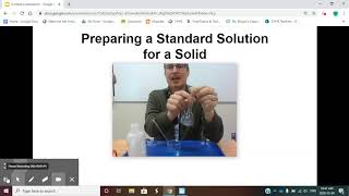 DEMO: Preparing a Standard Solution from a Solid