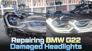 BMW G22 Headlight Lens Cover Damage Repair