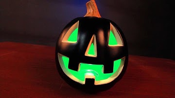 LED "Up-Lighting" Makes Jack-O-Lanterns Glow Safely
