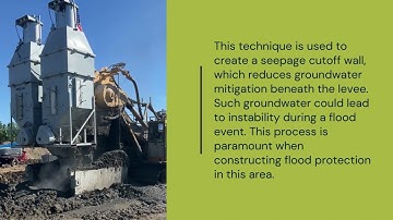 One-Pass Trenching Machine Used on Flood Control Project