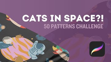 Space-themed Procreate Pattern Design | Beginner