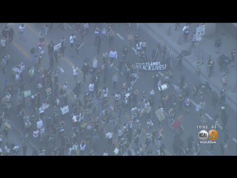 Portland Solidarity Protests Turn Violent In Downtown Los Angeles