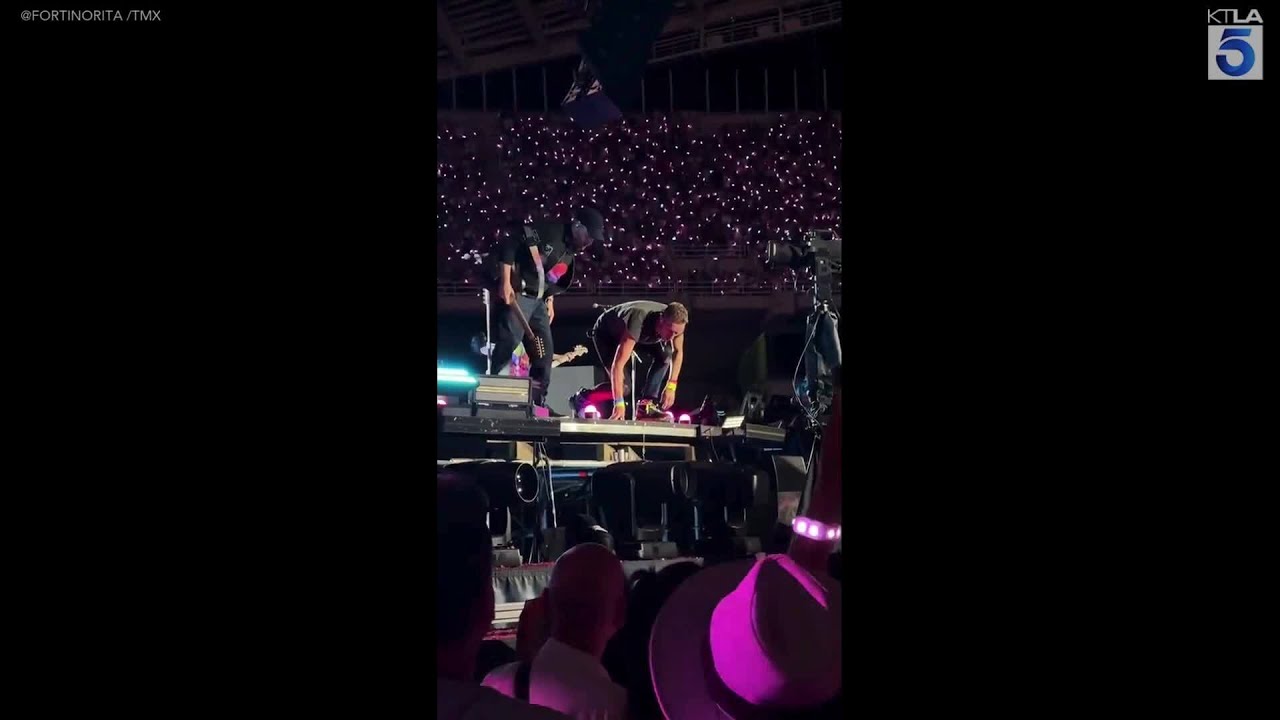 Coldplay stops concert after man wearing Israeli flag wrecks stage, falls