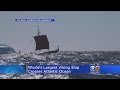 Worlds largest viking ship built in modern times crosses atlantic arrives in nyc
