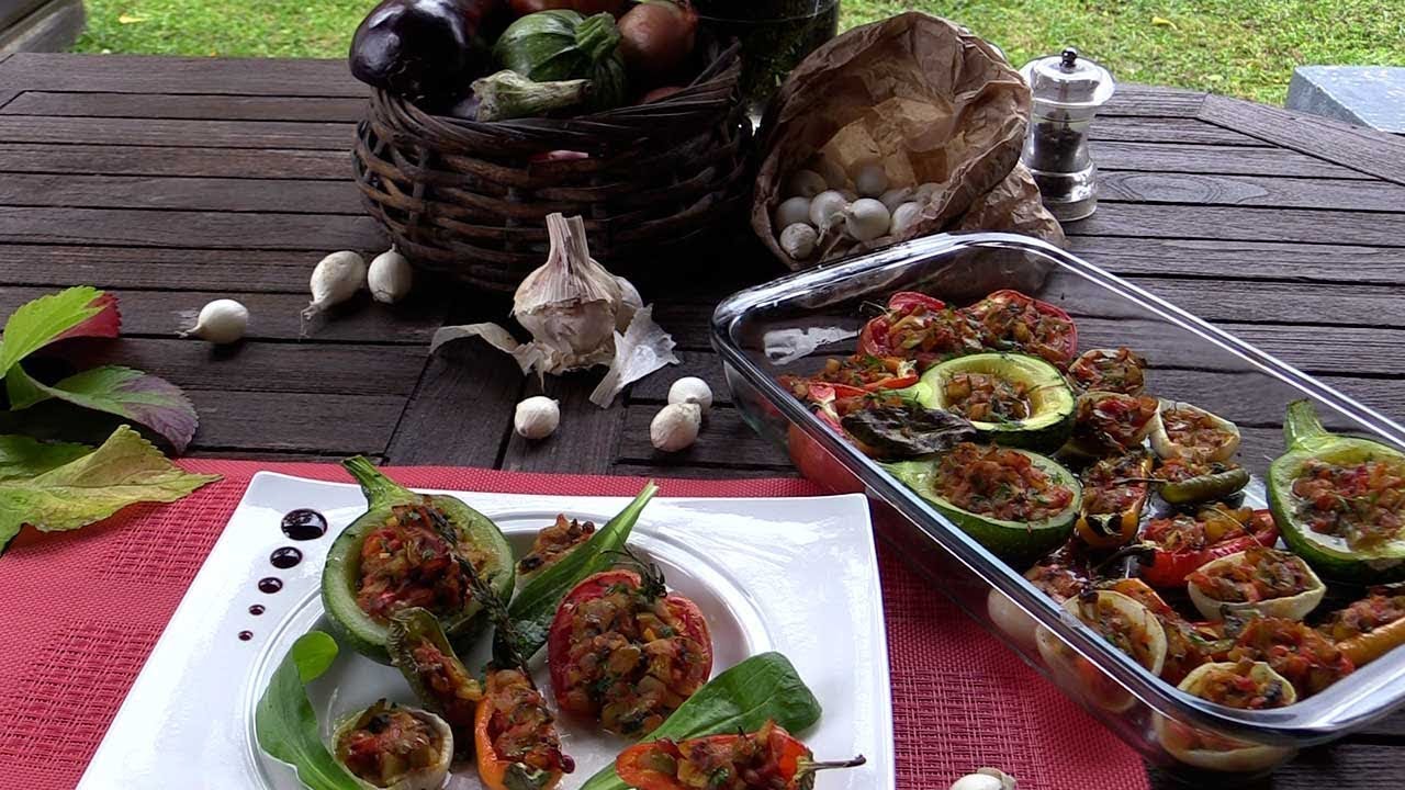 Petits farcis provençaux végétariens , recette minceur par chef de cuisine diététique